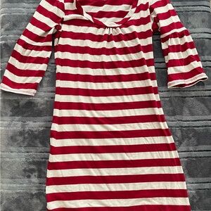 Girl’s Red and White Striped Dress